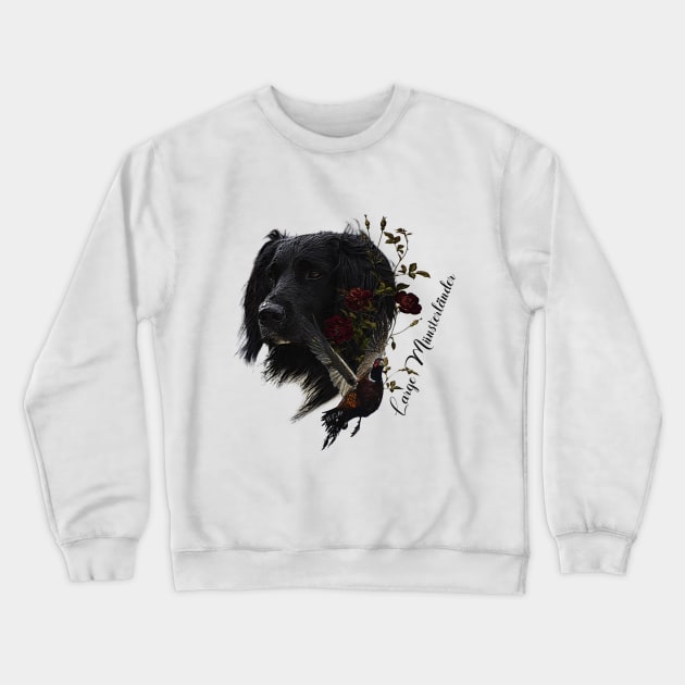 Large Munsterlander with pheasant Crewneck Sweatshirt by German Wirehaired Pointer 